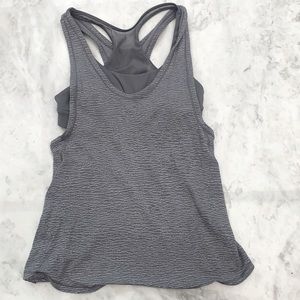 Lululemon tank top w/built in sports bra, grey
